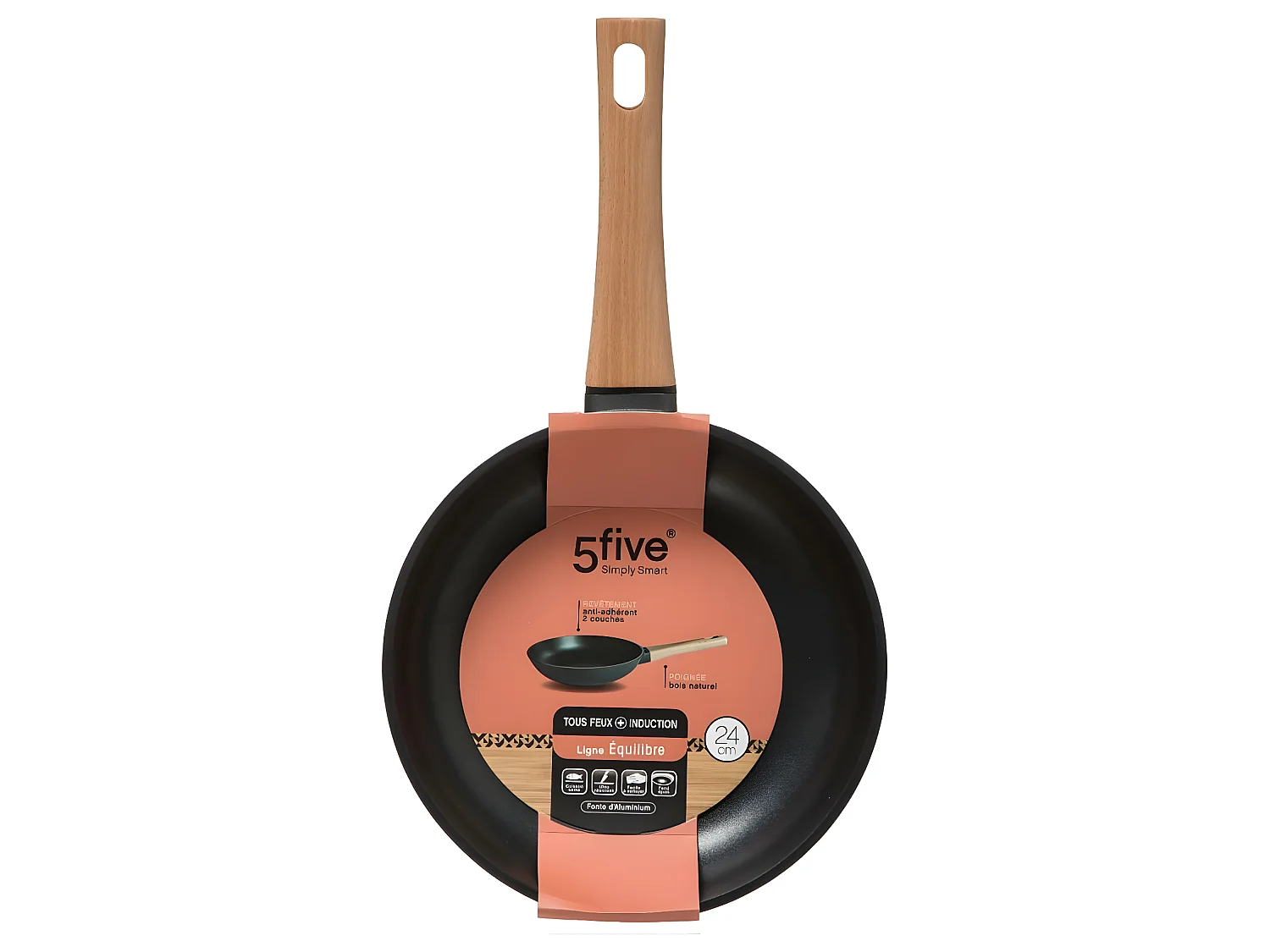 Poêle en Aluminium "Équilibre" 44cm Noir