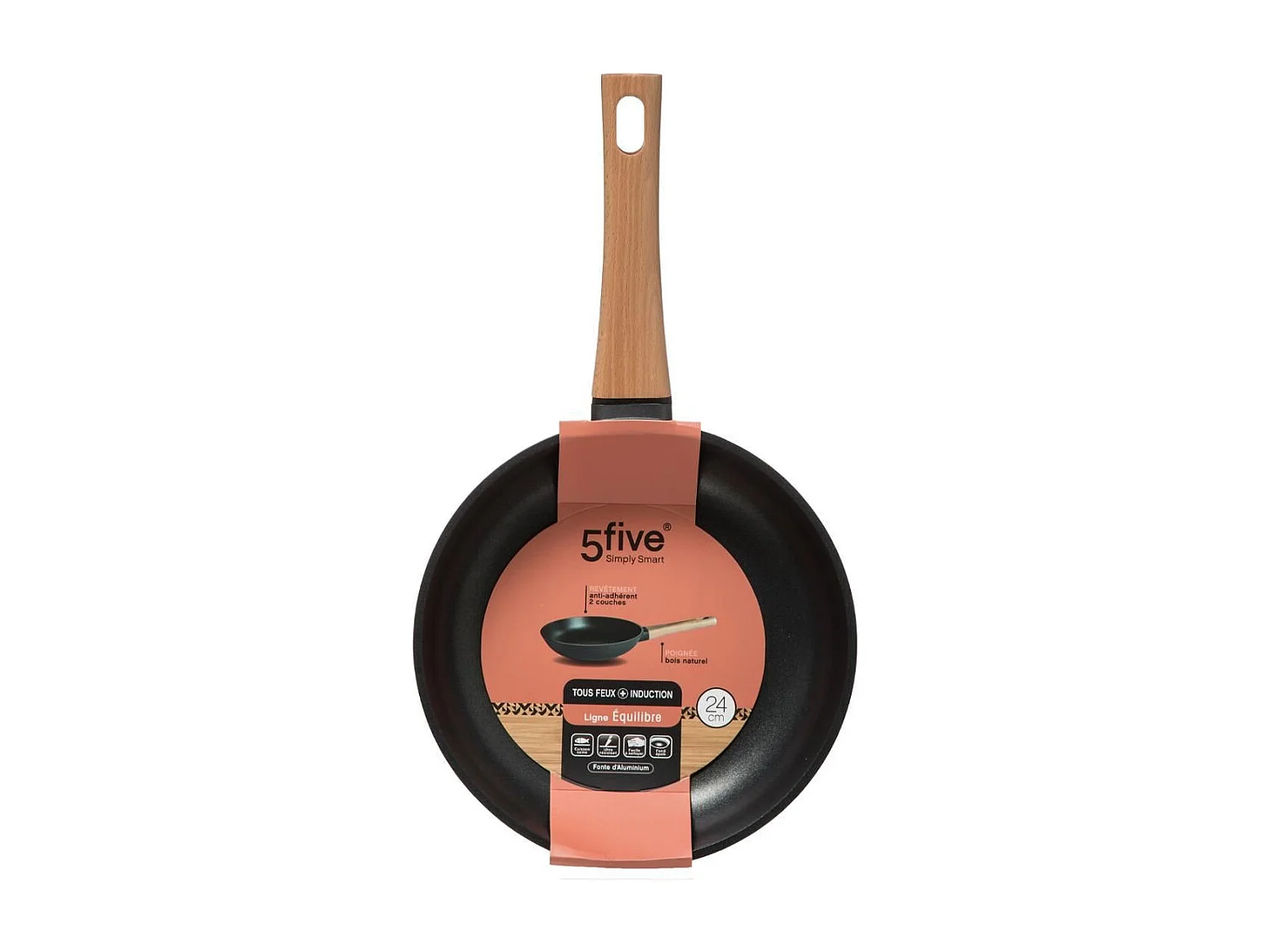 Poêle en Aluminium "Équilibre" 44cm Noir