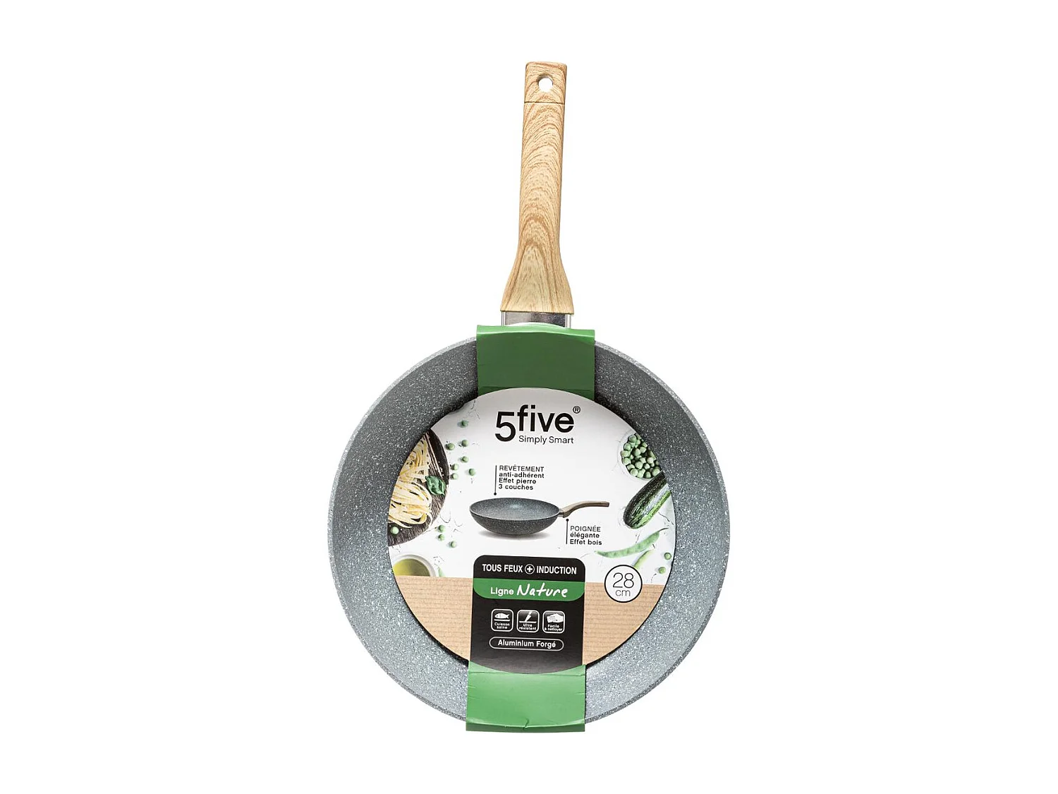 Poêle en Aluminium "Nature" 28cm Gris