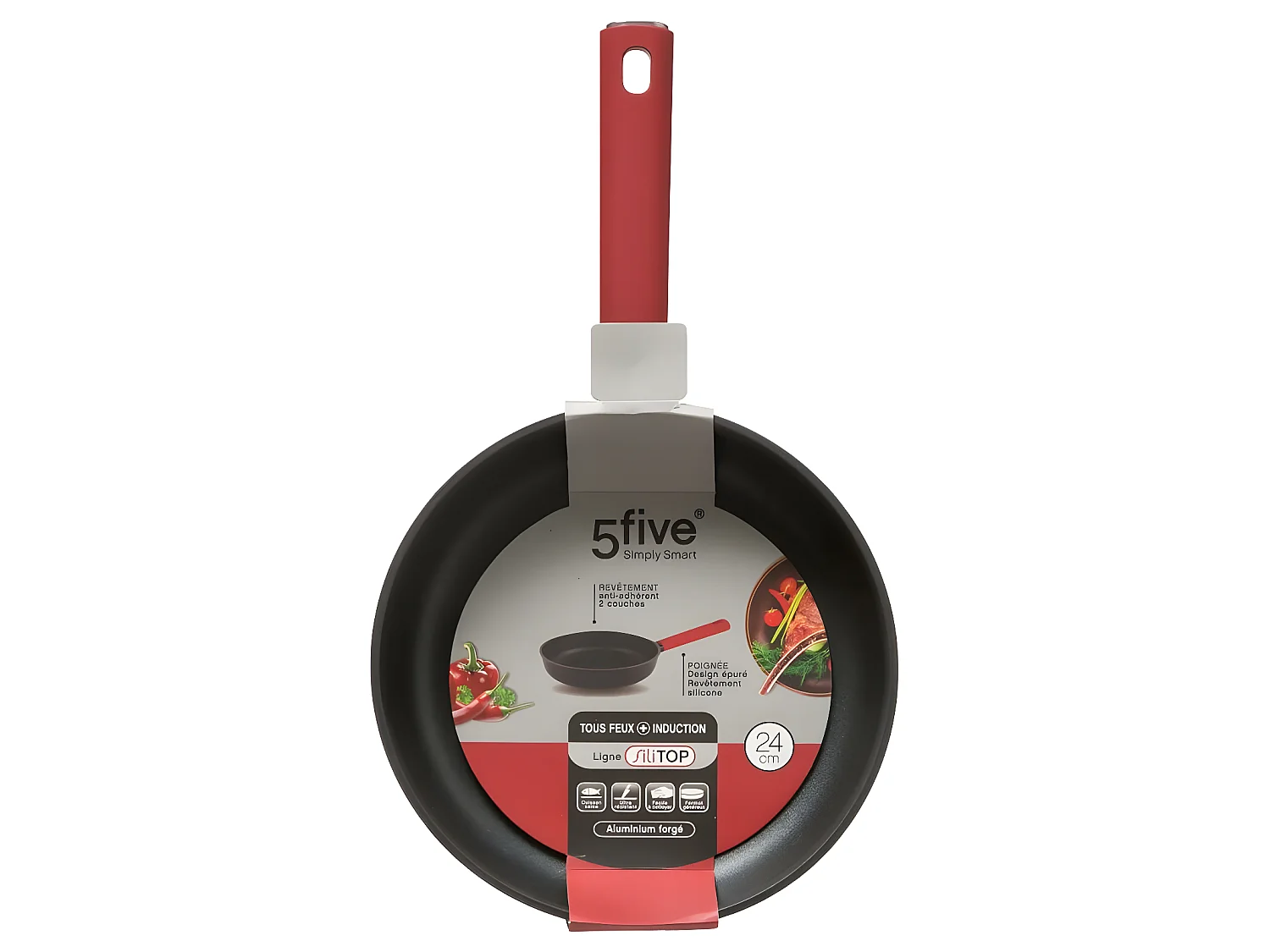 Poêle en Aluminium Forgé "Silitop" 25cm Noir