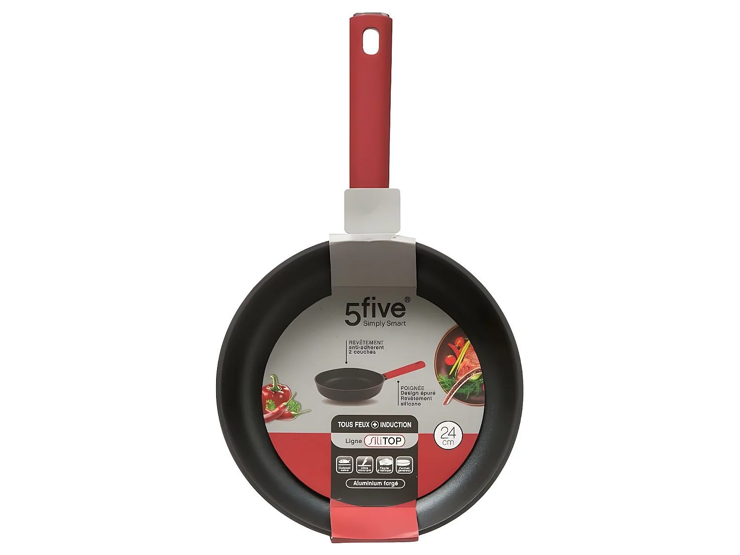 Poêle en Aluminium Forgé "Silitop" 25cm Noir