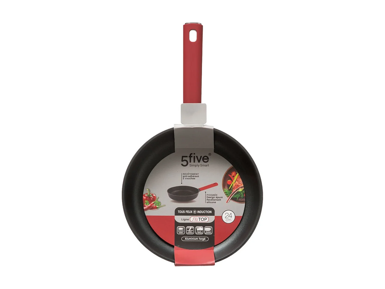 Poêle en Aluminium Forgé "Silitop" 25cm Noir