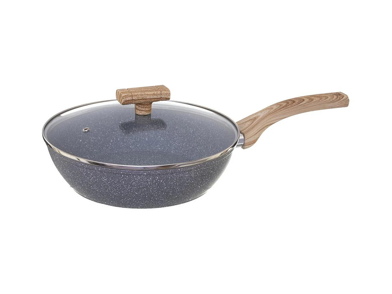 Sauteuse en Aluminium "Nature" 28cm Gris