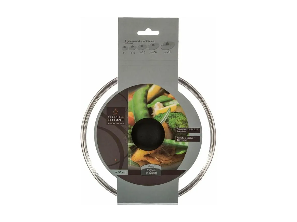 Couvercle de Cuisson en Verre "Soft" 18cm Transparent