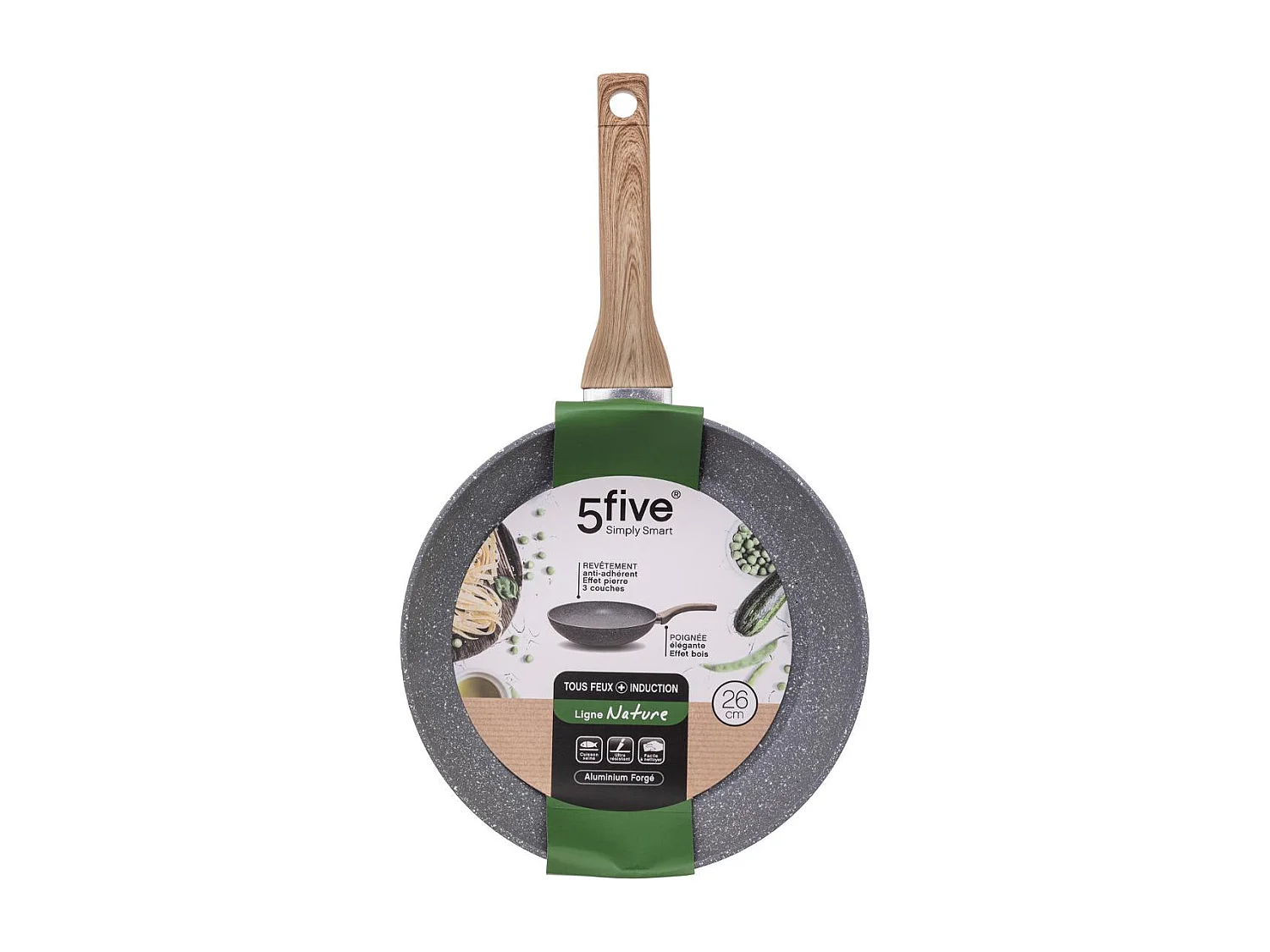 Poêle en Aluminium "Nature" 26cm Gris