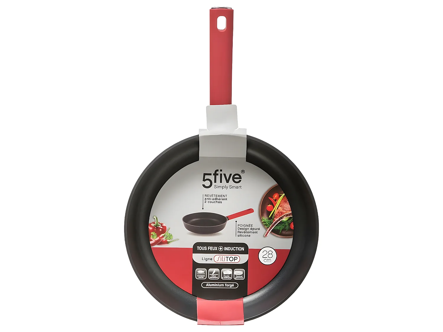 Poêle en Aluminium Forgé "Silitop" 46cm Noir