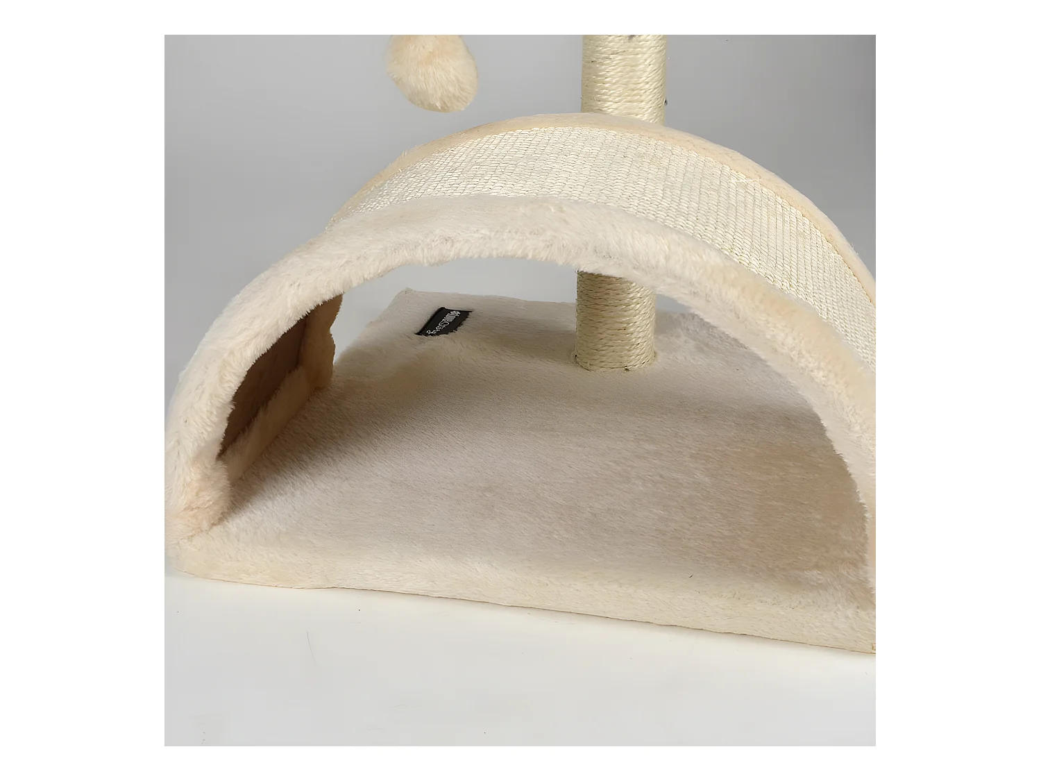 Arbre à Chat avec Tunnel "1 Plateforme" 38cm Écru