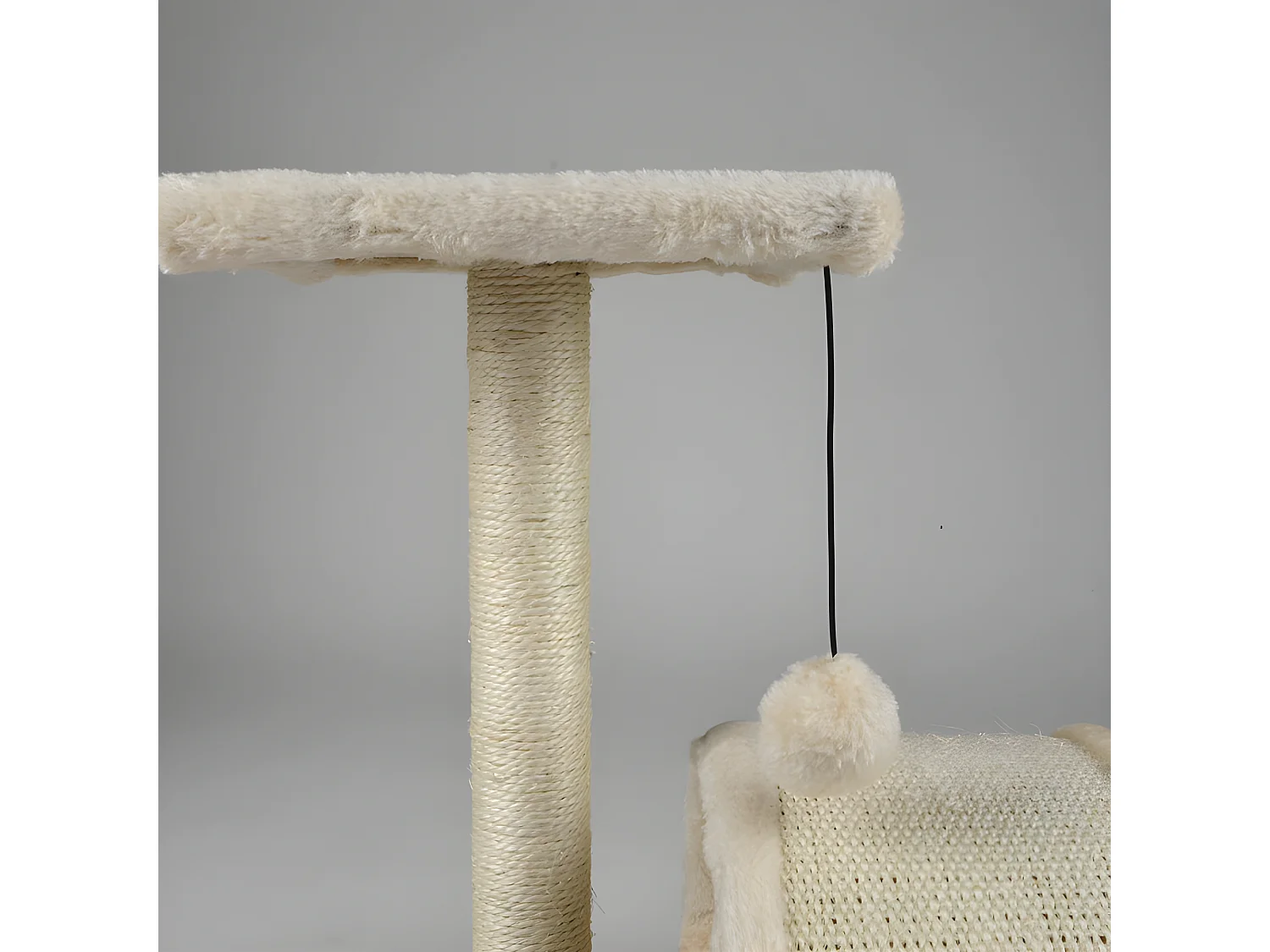 Arbre à Chat avec Tunnel "1 Plateforme" 38cm Écru