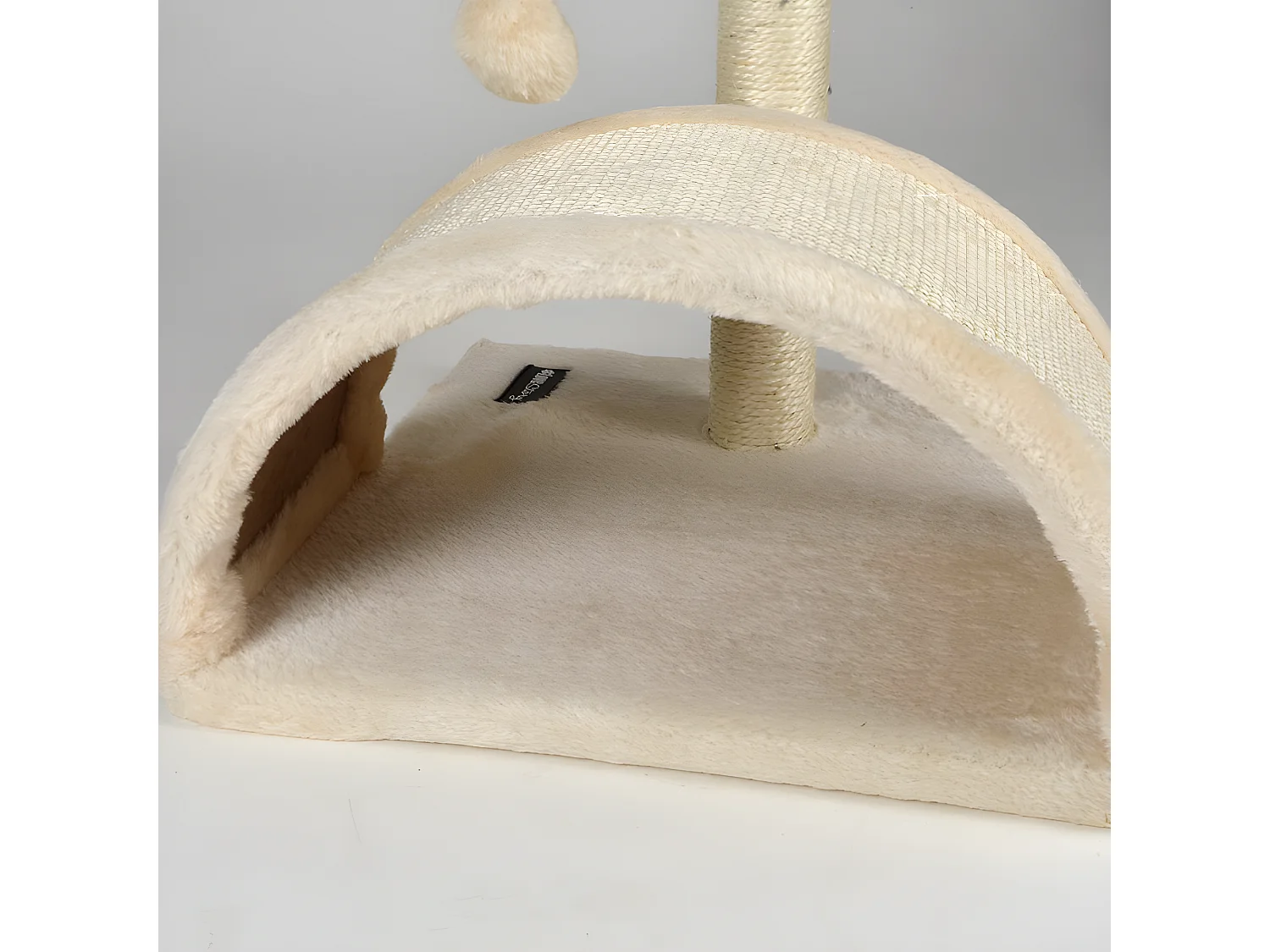 Arbre à Chat avec Tunnel "1 Plateforme" 38cm Écru