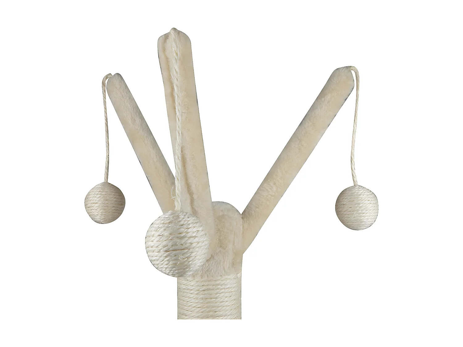 Arbre à Chat avec Jouets "1 Plateforme" 82cm Ecru