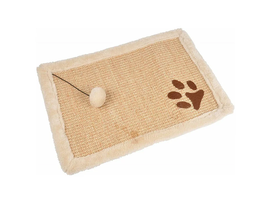 Griffoir avec Jouet pour Chat "Tapis" 48cm Naturel