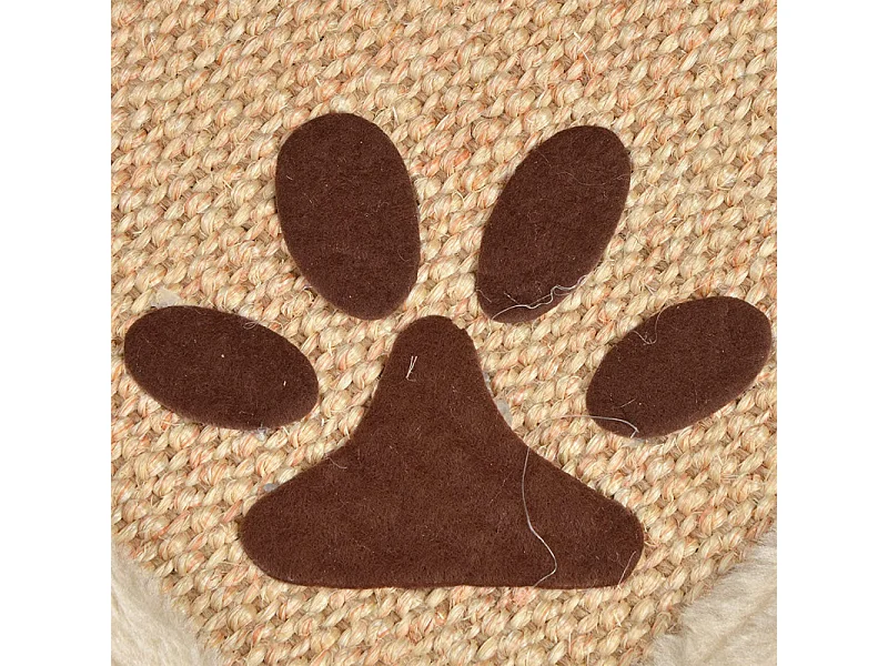 Griffoir avec Jouet pour Chat "Tapis" 48cm Naturel