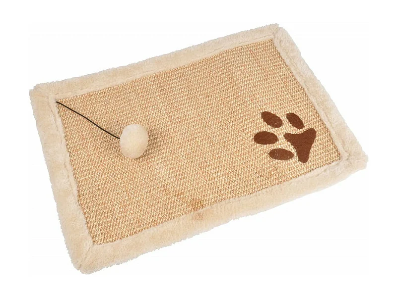 Griffoir avec Jouet pour Chat "Tapis" 48cm Naturel