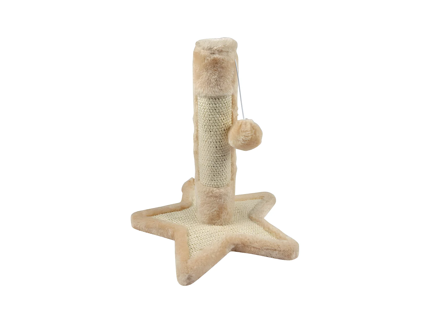 Arbre à Chat avec Socle "Étoile" 33cm Écru