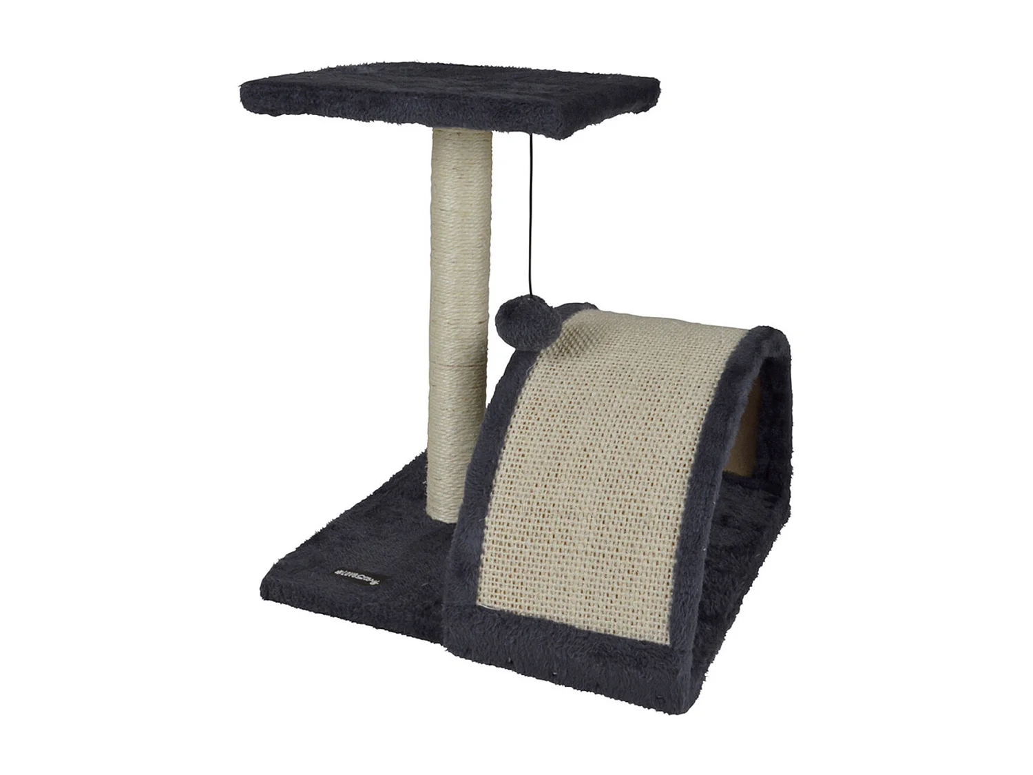 Arbre à Chat avec Tunnel "1 Plateforme" 38cm Noir