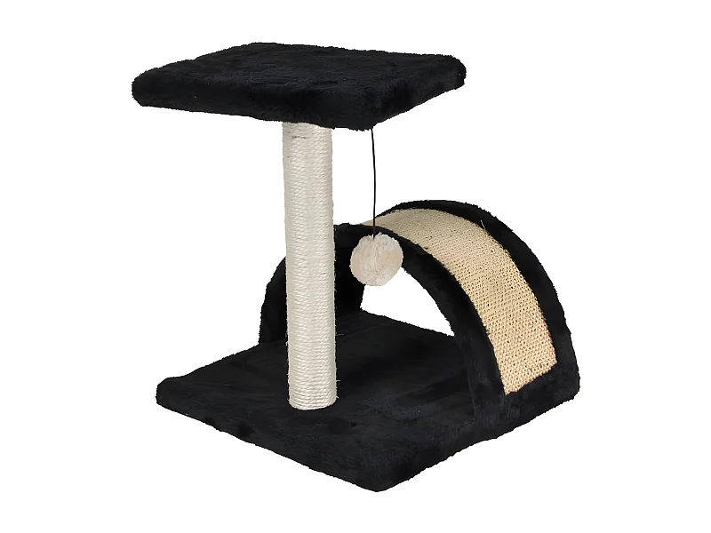 Arbre à Chat avec Tunnel "1 Plateforme" 38cm Noir