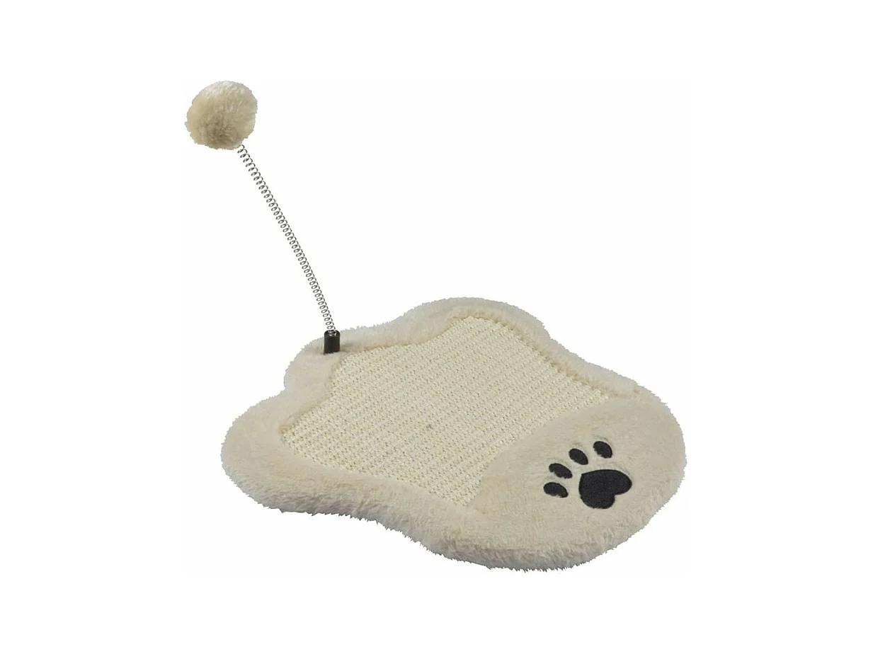 Griffoir & Jouet pour Chat "Forme Patte" 35cm Écru