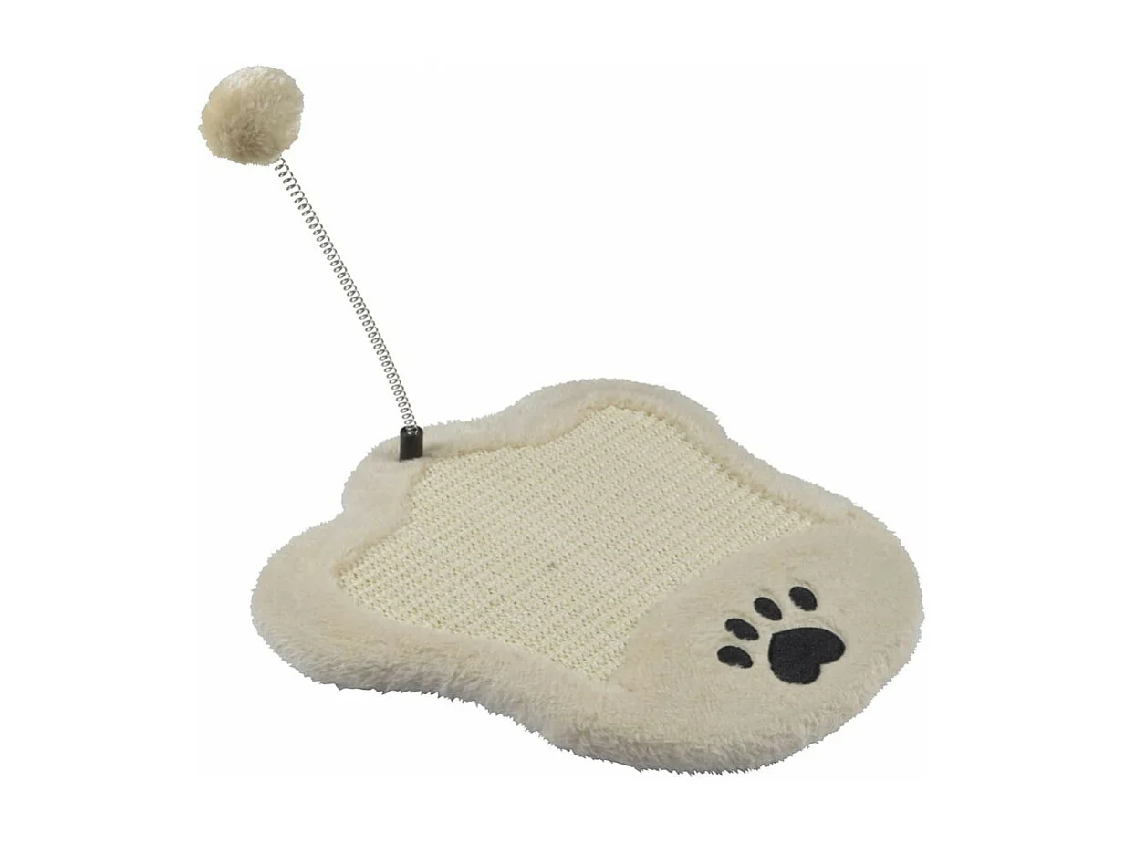 Griffoir & Jouet pour Chat "Forme Patte" 35cm Écru
