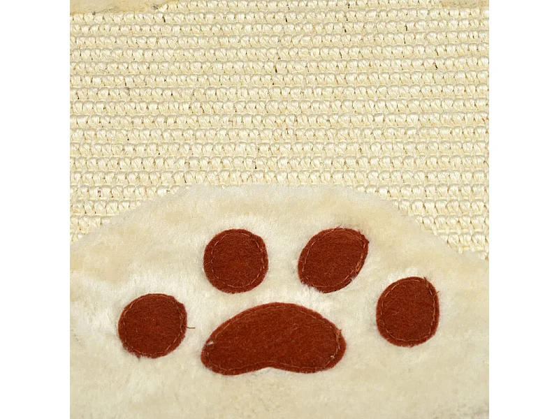 Griffoir & Jouet pour Chat "Forme Patte" 35cm Écru