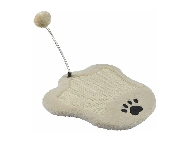 Griffoir & Jouet pour Chat "Forme Patte" 35cm Écru