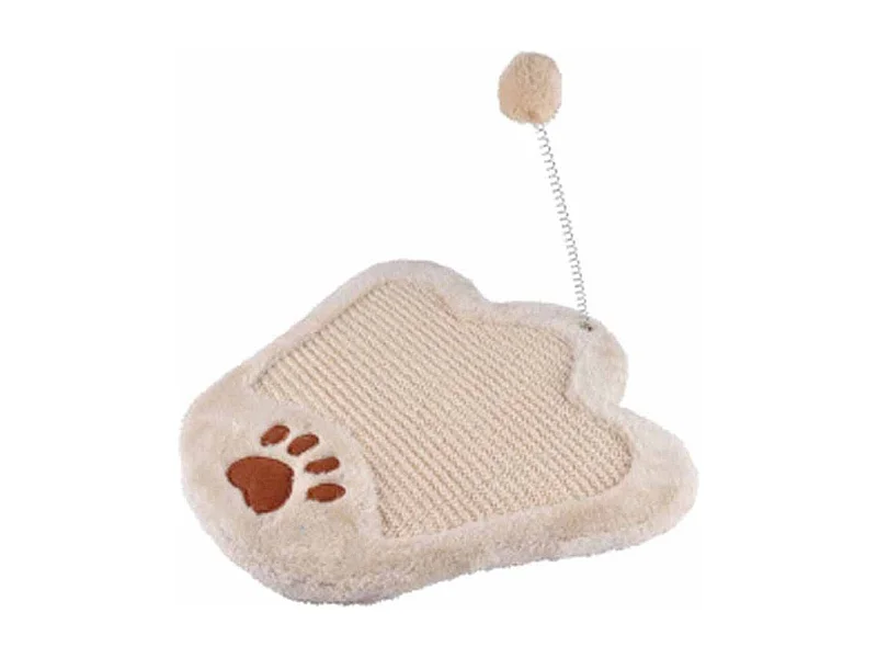 Griffoir & Jouet pour Chat "Forme Patte" 35cm Écru