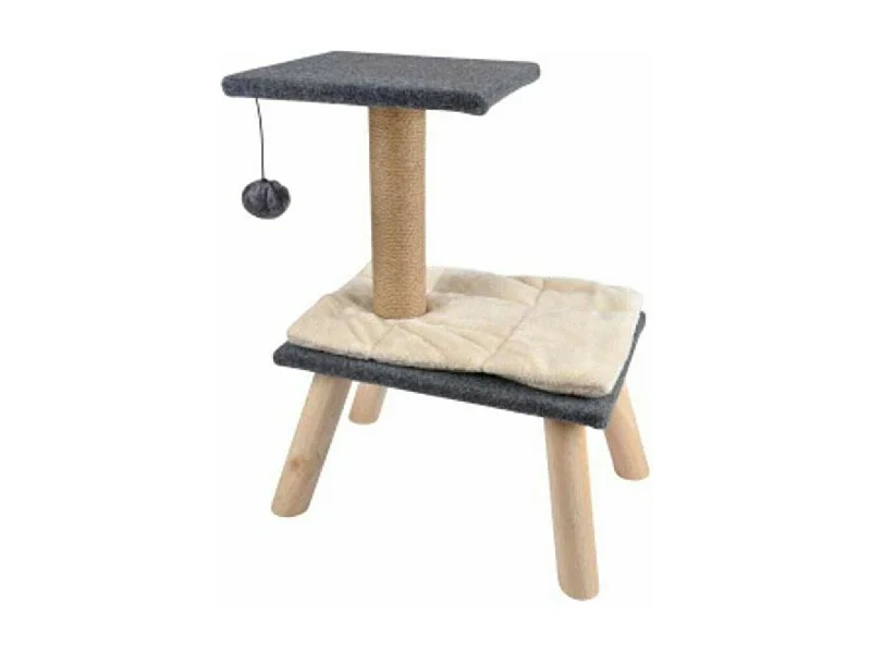 Arbre à Chaton Design "2 Plateformes" 55cm Gris