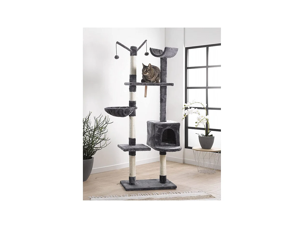 Arbre à Chat "4 Plateformes" 160cm Anthracite