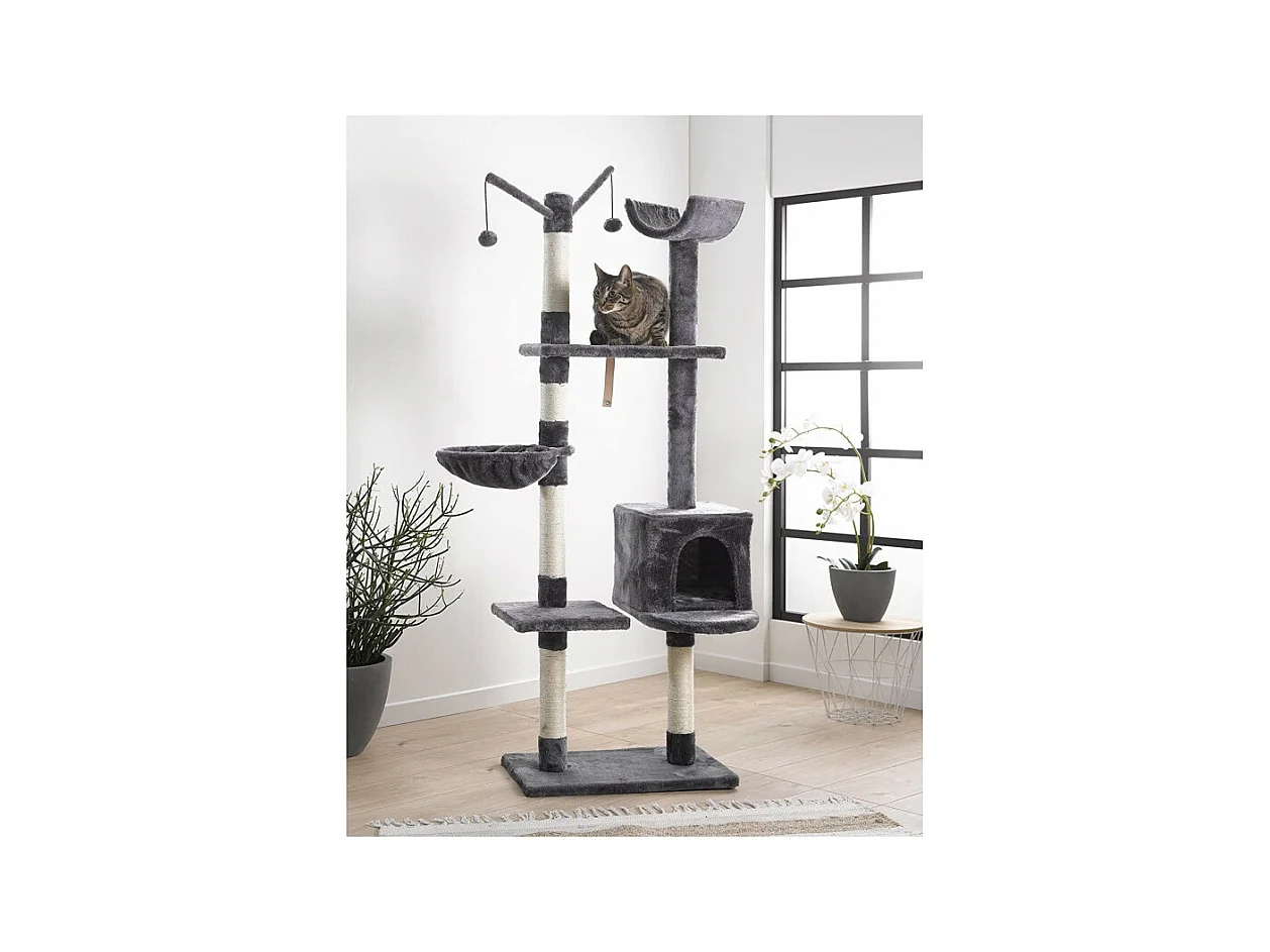 Arbre à Chat "4 Plateformes" 160cm Anthracite