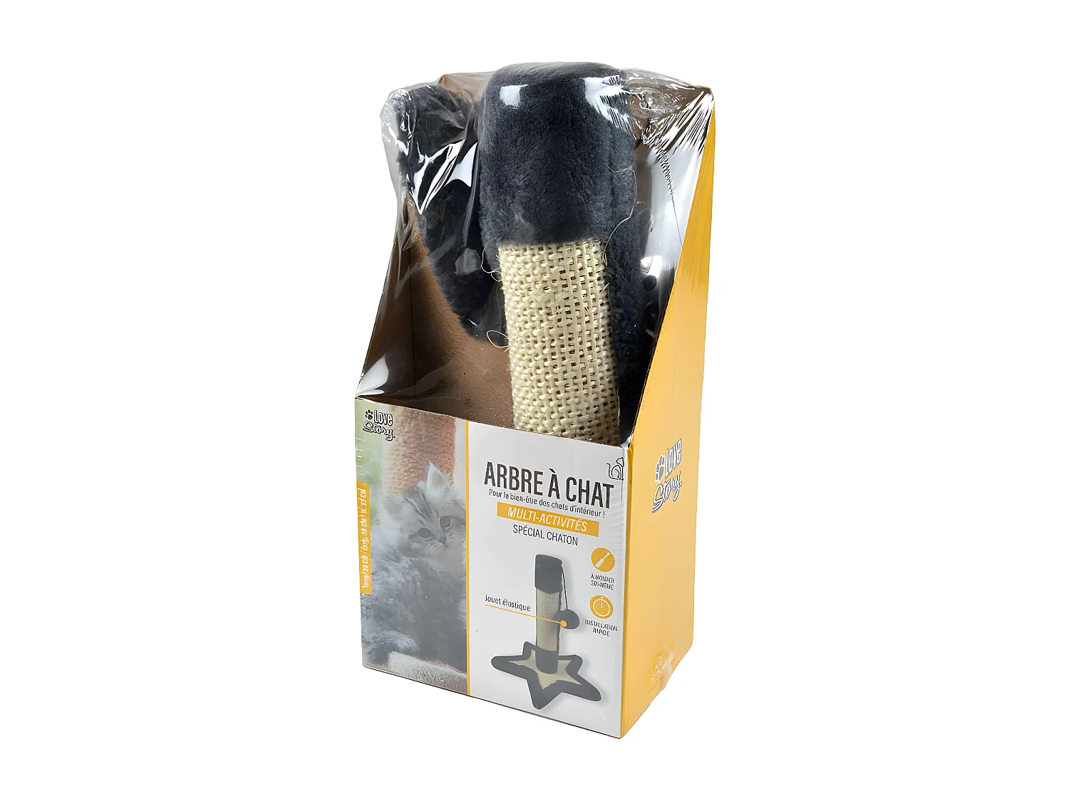 Arbre à Chat avec Socle "Étoile" 33cm Anthracite