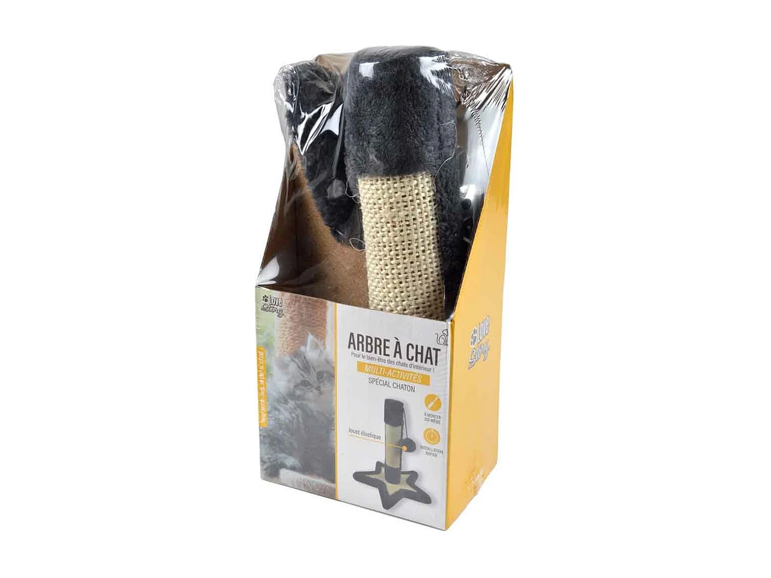 Arbre à Chat avec Socle "Étoile" 33cm Anthracite