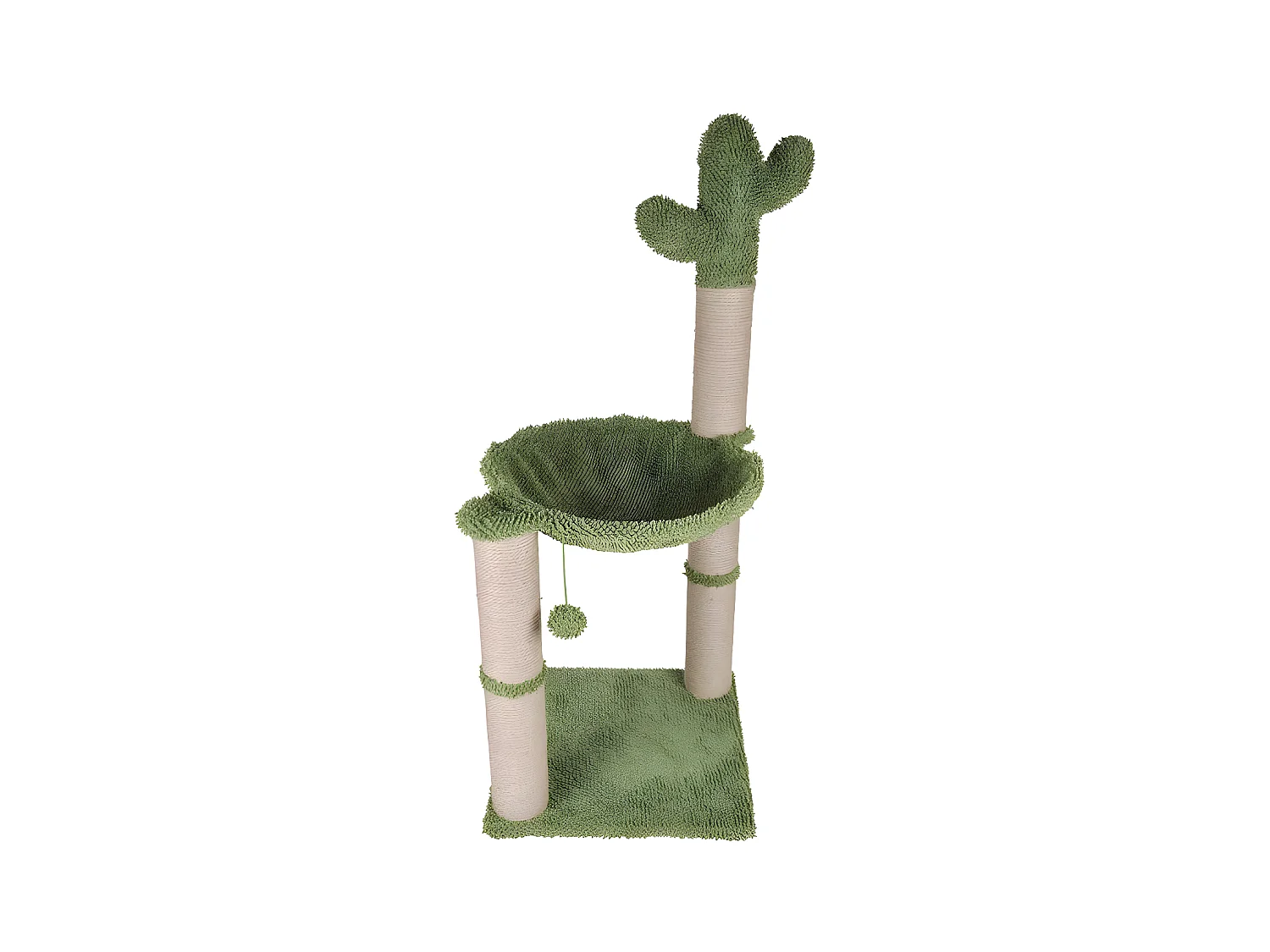 Arbre à Chat Cactus "Jouet & Hamac" 96cm Vert