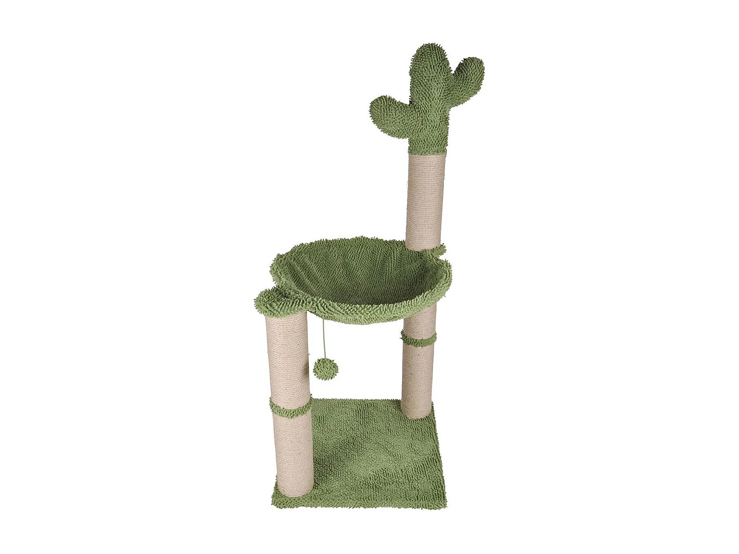 Arbre à Chat Cactus "Jouet & Hamac" 96cm Vert