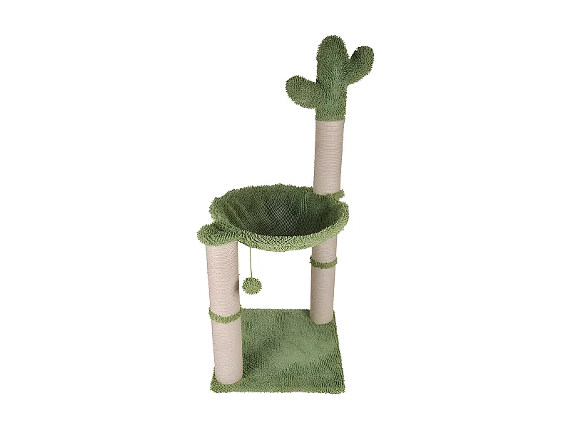 Arbre à Chat Cactus "Jouet & Hamac" 96cm Vert
