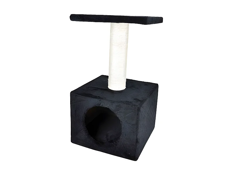 Arbre à Chat avec Niche "1 Plateforme" 58cm Noir