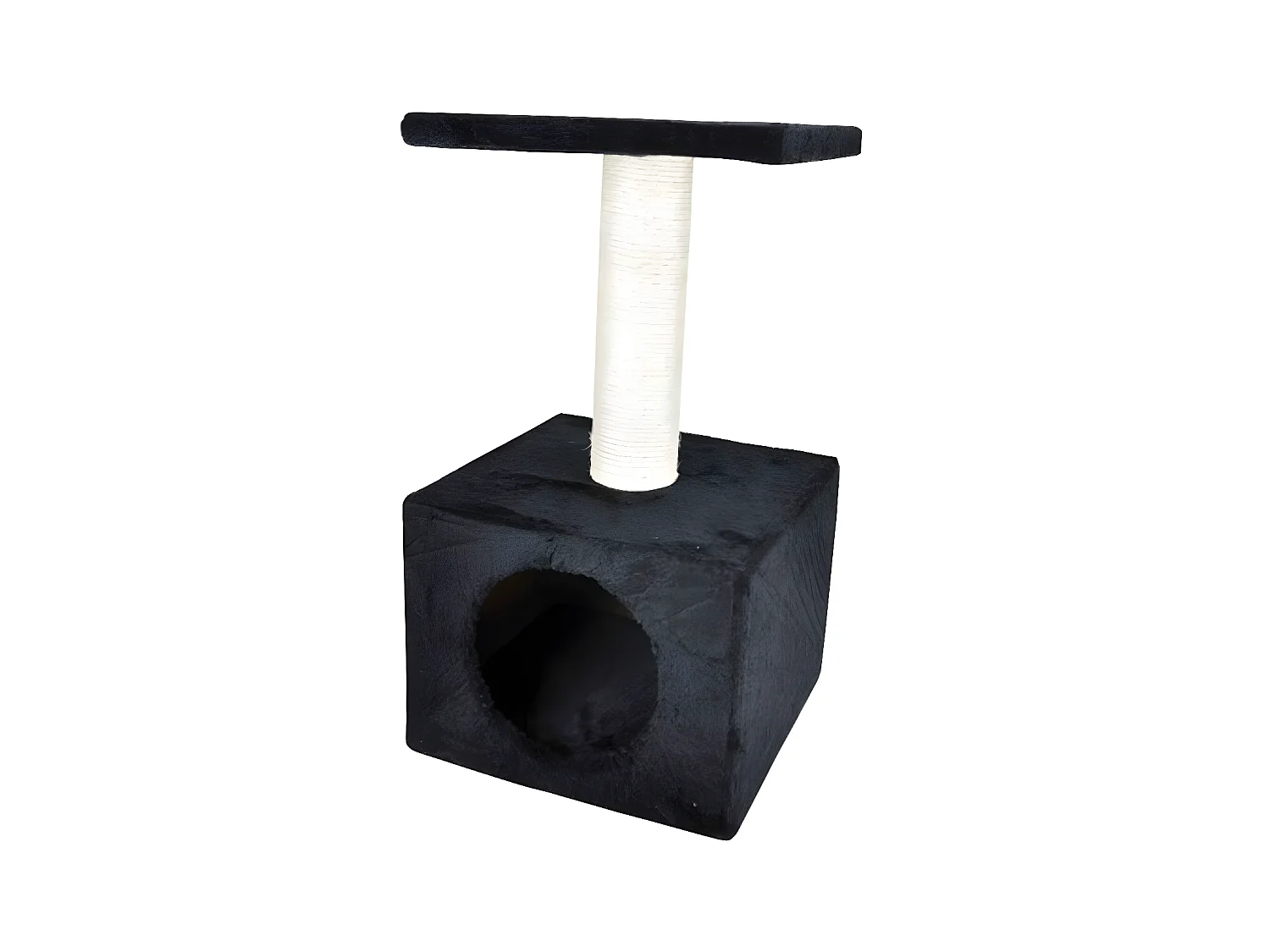 Arbre à Chat avec Niche "1 Plateforme" 58cm Noir