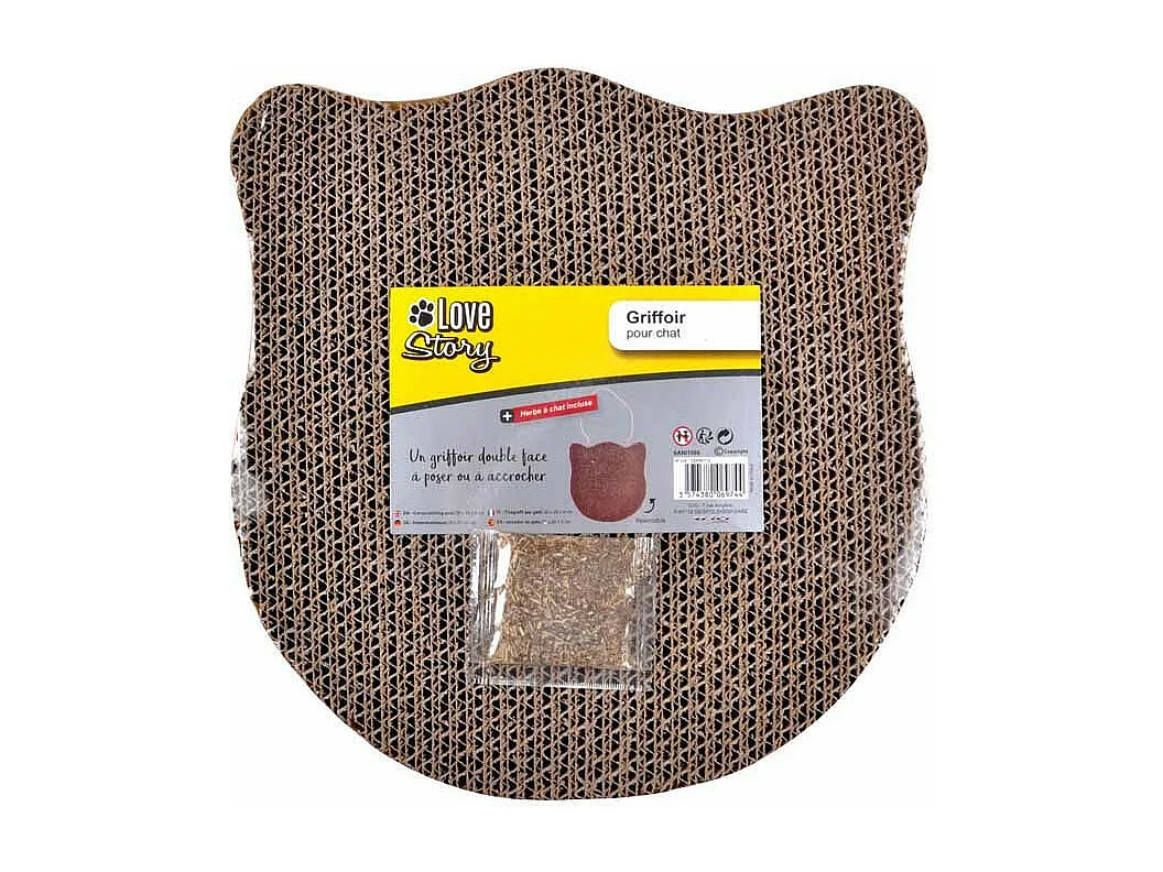 Griffoir à Suspendre "Tête de Chat" 28cm Naturel