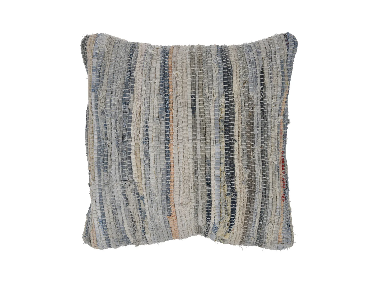 Coussin Carré de Extérieur Maison Bleu Coton Denim