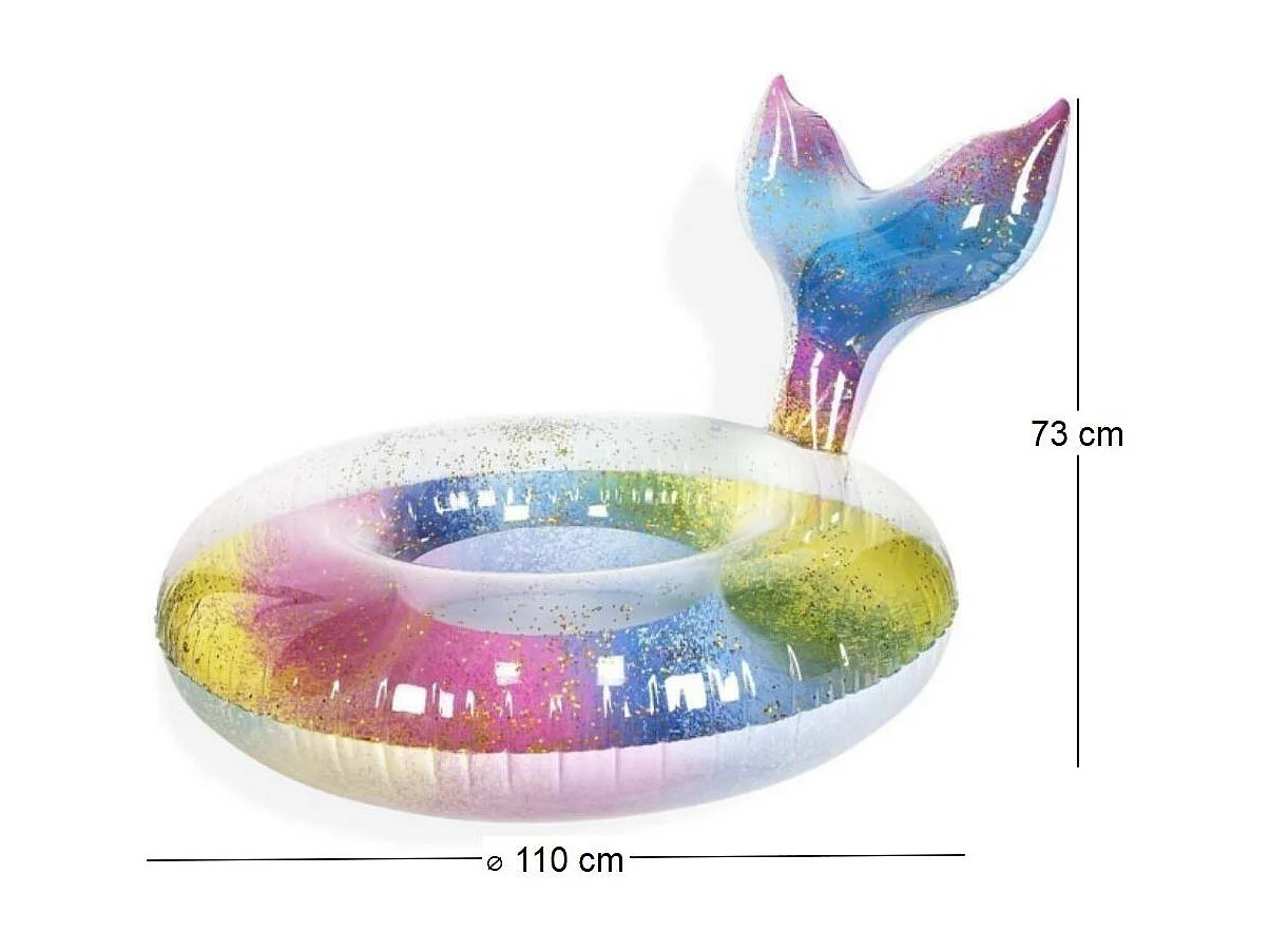 Aufblasbarer Meerjungfrau Schwimmring 110 cm