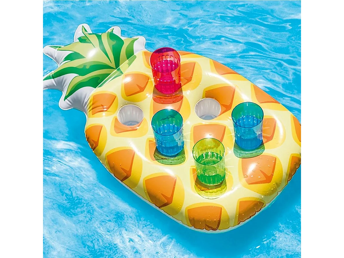Porte Verre Gonflable "Ananas" 97cm Jaune