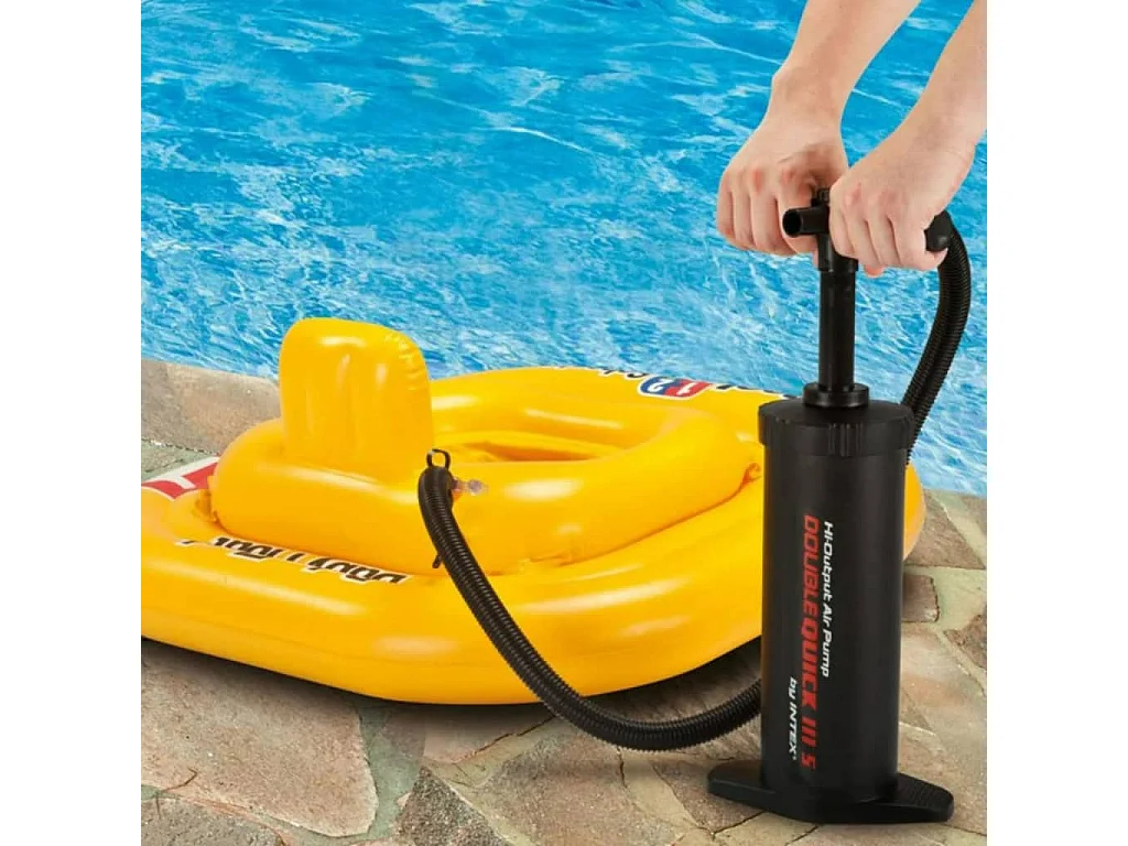 INTEX Handpumpe Double Quick III 37 cm Schwarz