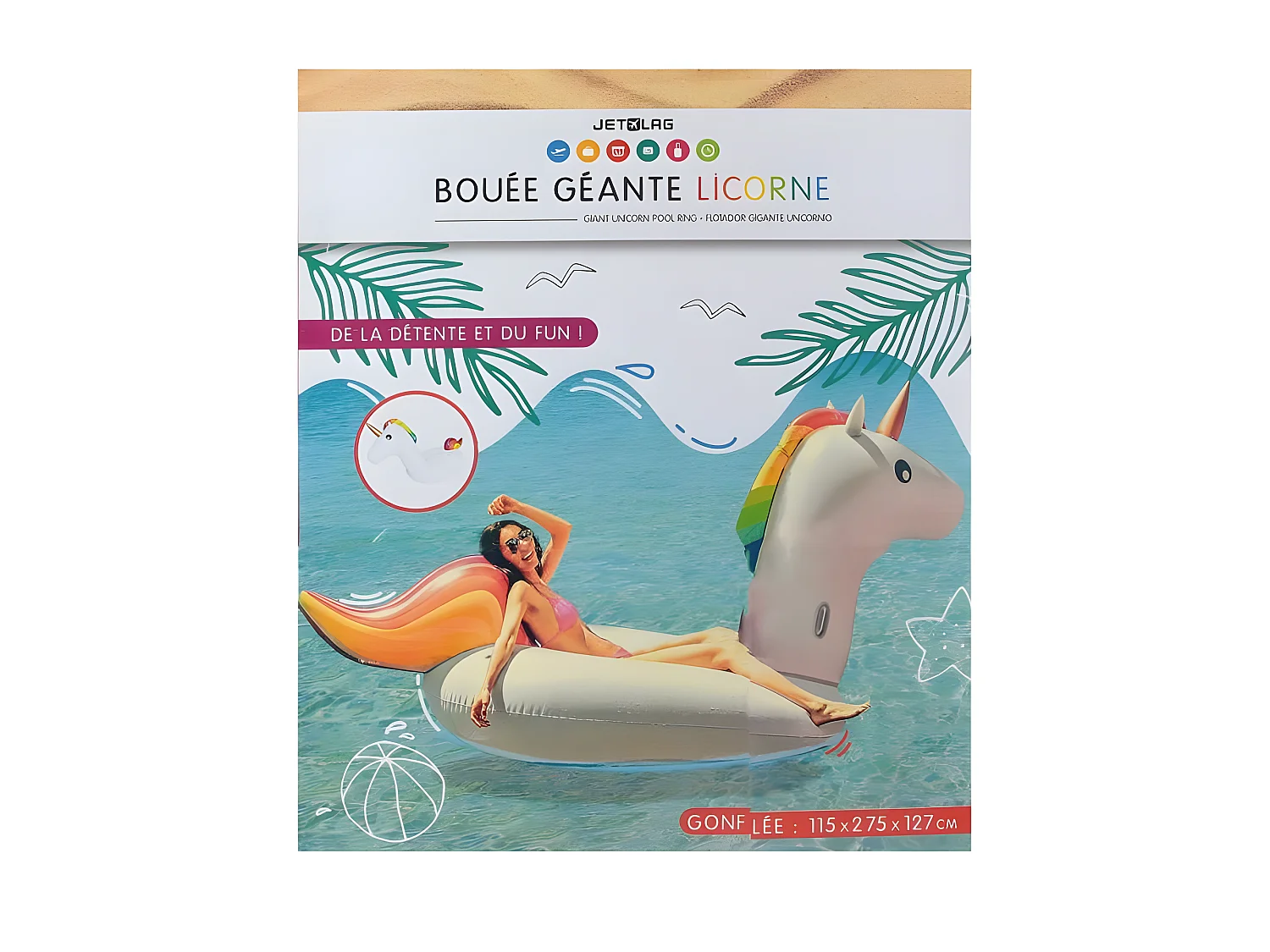 Matelas Gonflable "Pastèque" 173cm Rouge