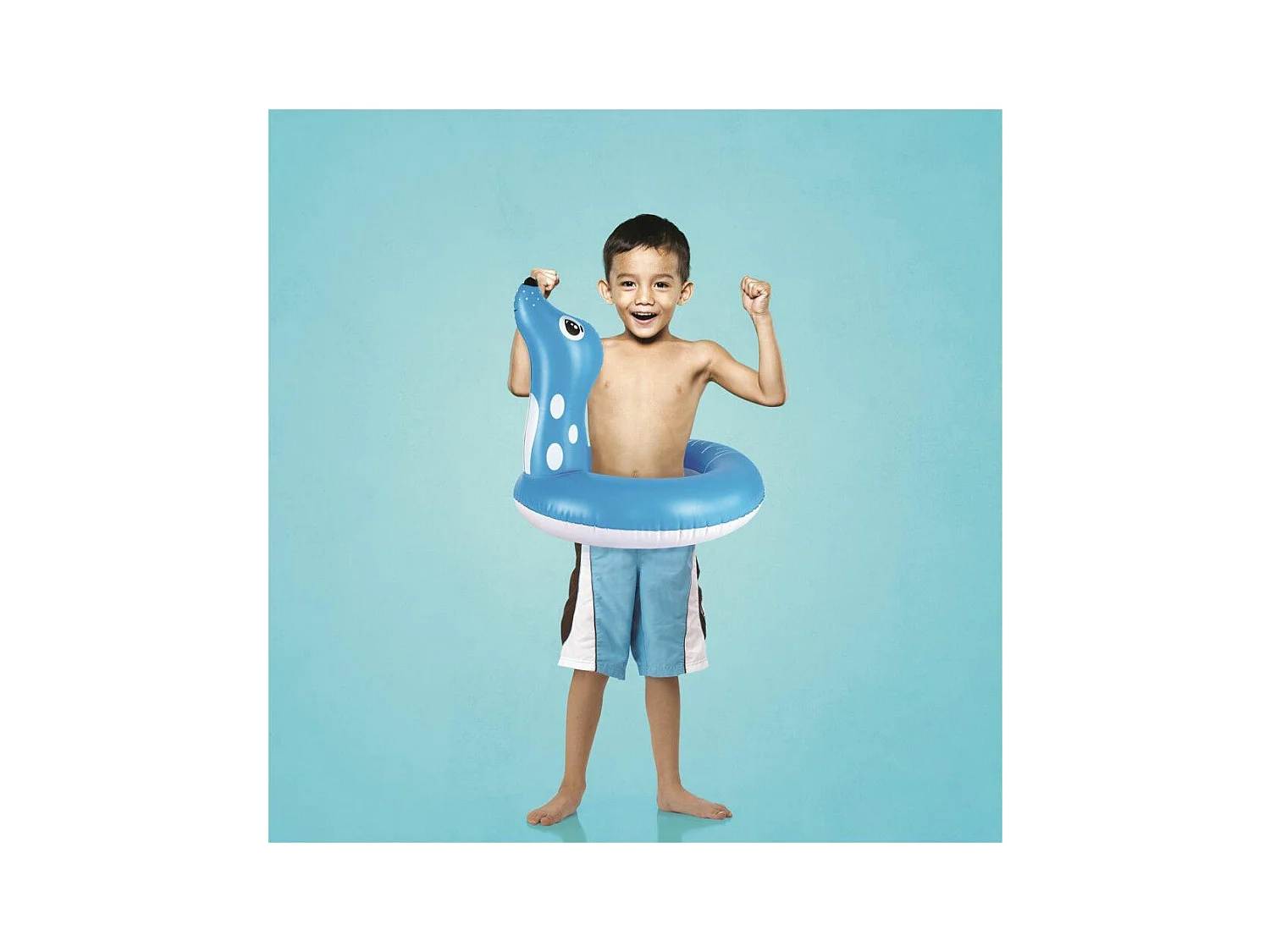 Bouée Gonflable "Otarie" 50x60cm Bleu