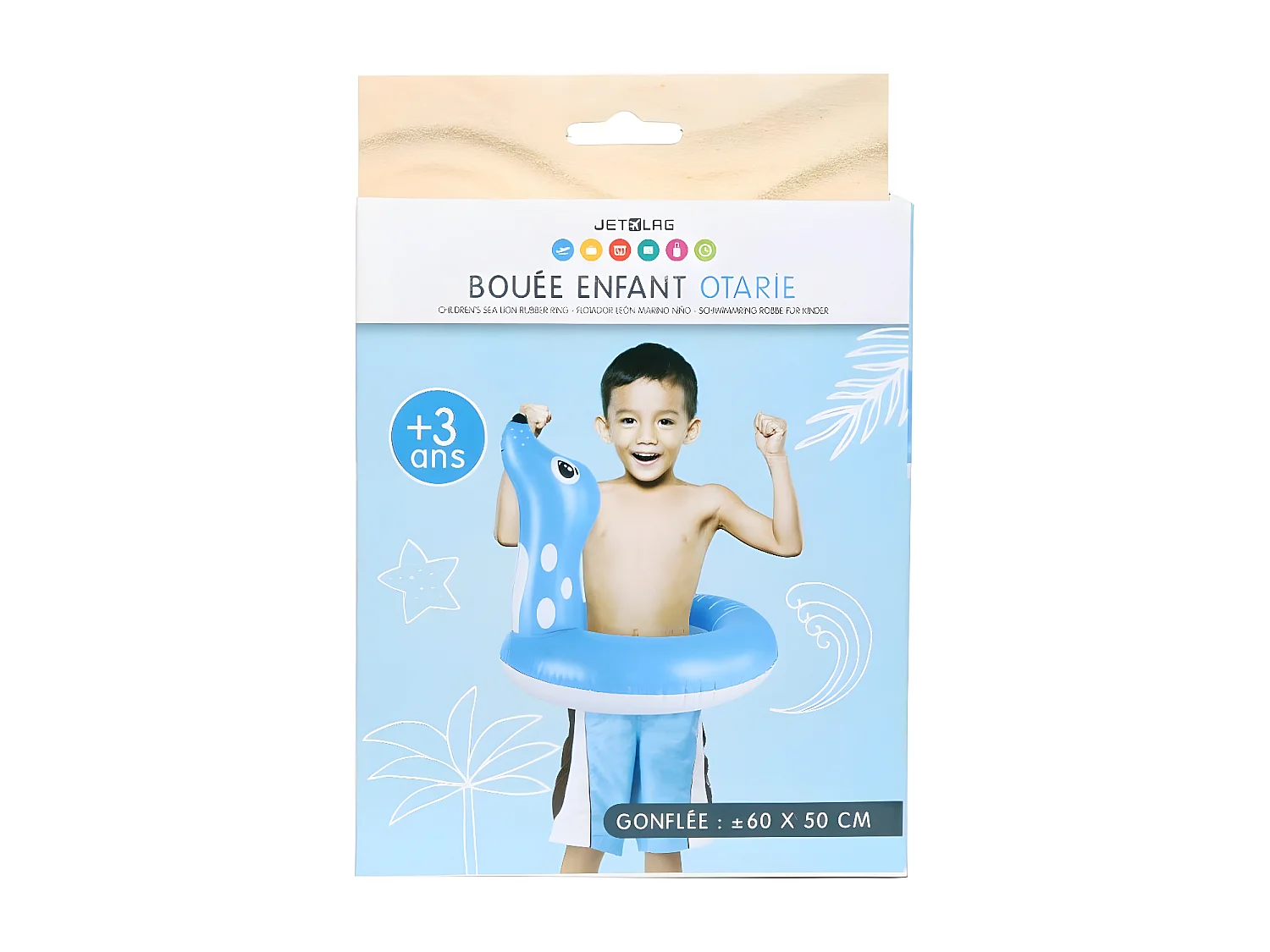 Bouée Gonflable "Otarie" 50x60cm Bleu