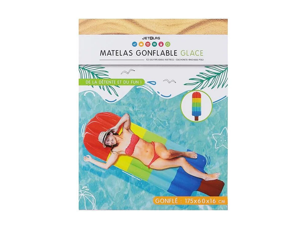 Colchoneta inflable Helado JetLag +6A multicolor 175 cm