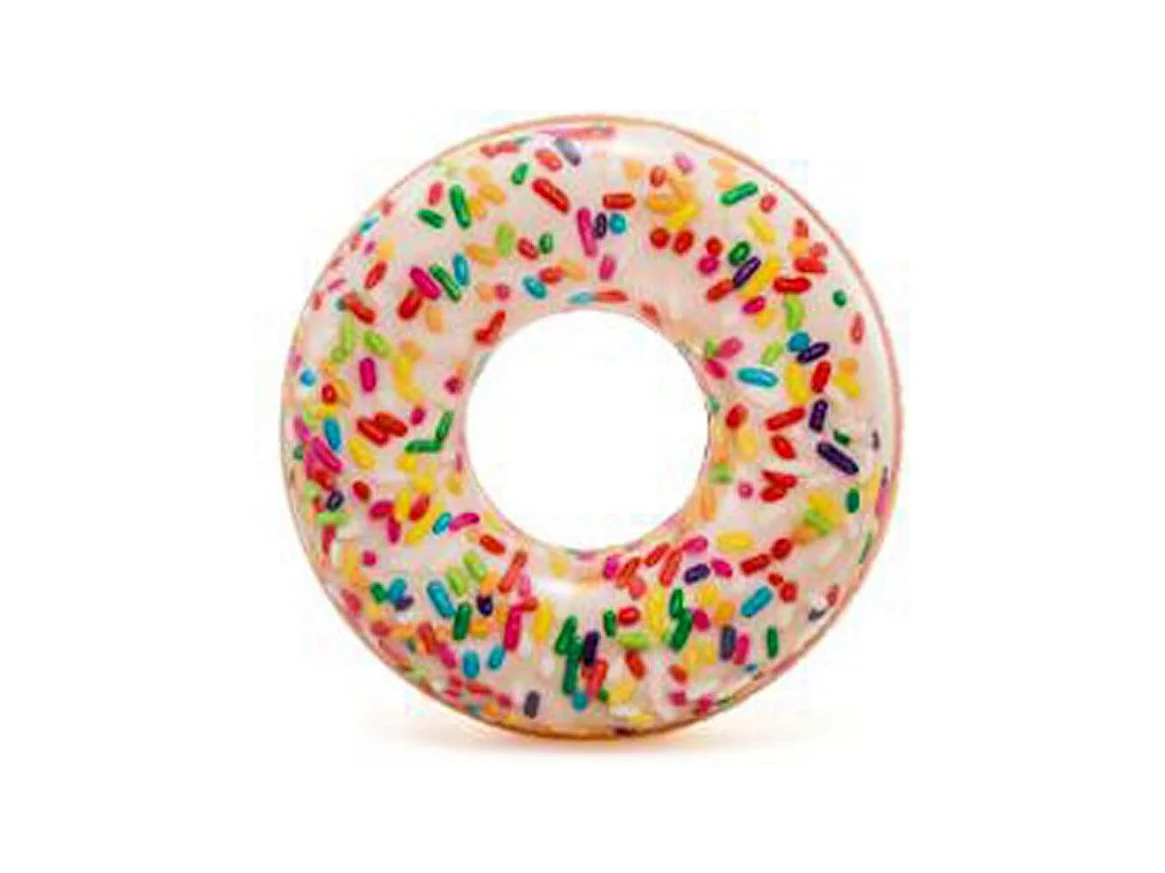 Rueda hinchable gigante Sprinkle Donut Intex +9A blanco Ø99 cm