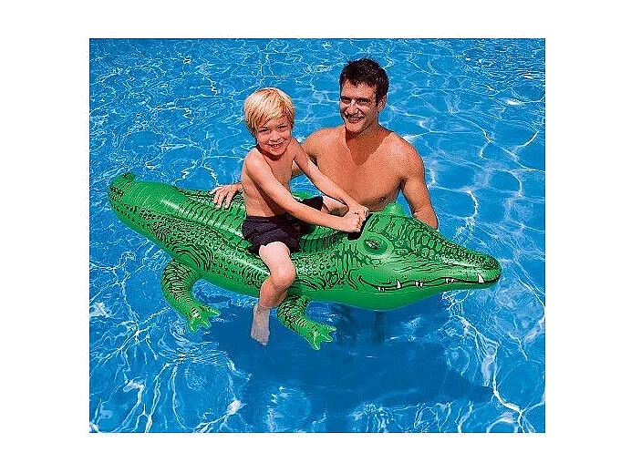 Crocodile gonflable à chevaucher - Jeu de piscine Intex