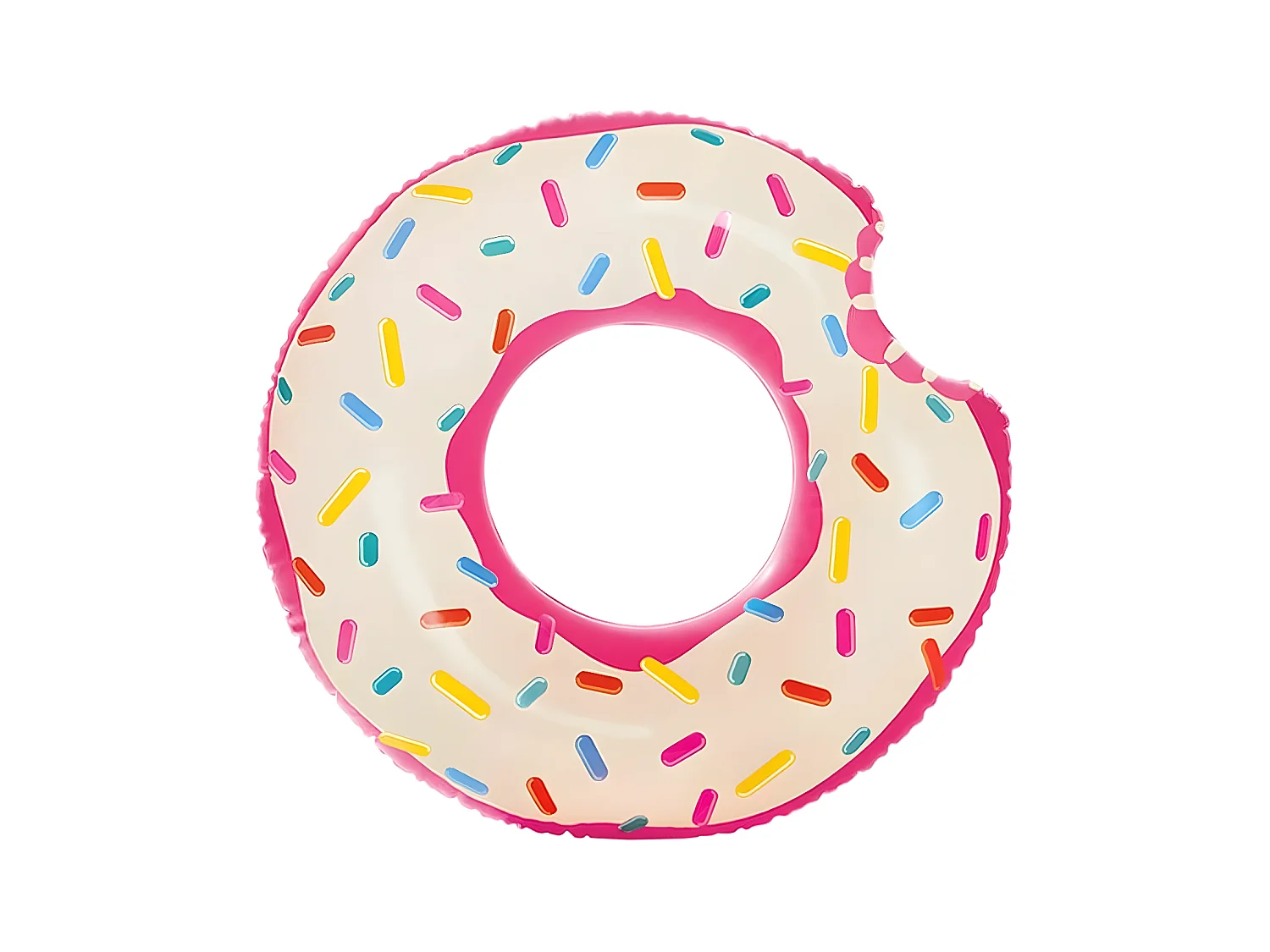 Bouée Gonflable "Donut Croqué" 107cm Multicolore