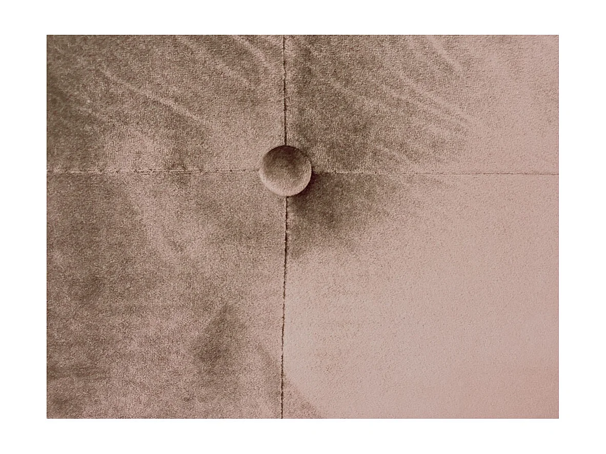 Tête de Lit Capitonnée en Velours "Amor" 180cm Taupe