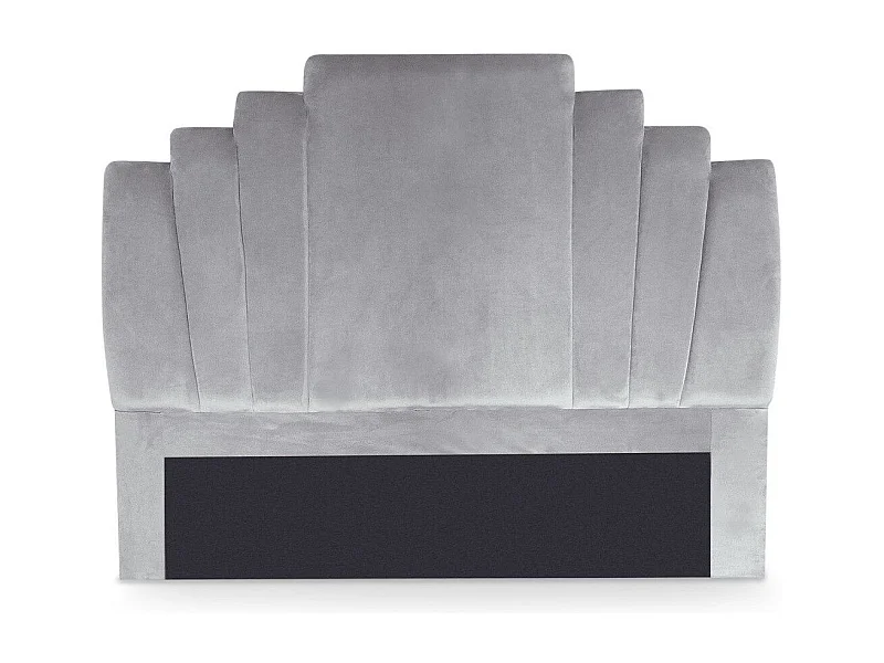Kopfteil Samt Silber "Renaya" 140cm Modernes Design