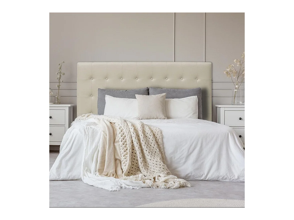 Tête de Lit Capitonnée "Amor" 180cm Beige